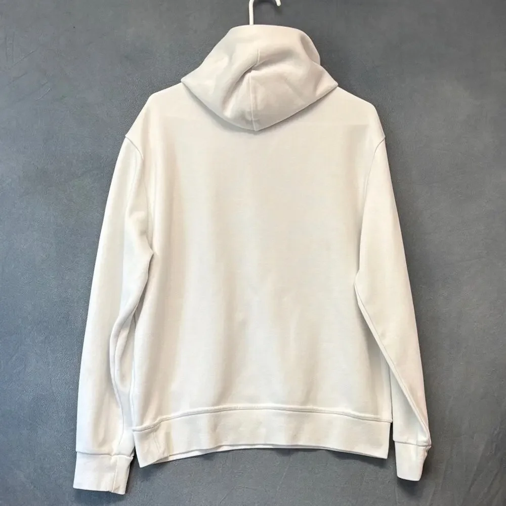 Polo Ralph Lauren White Embroidered Hoodie Large Classic Logo Preppy Streetwear